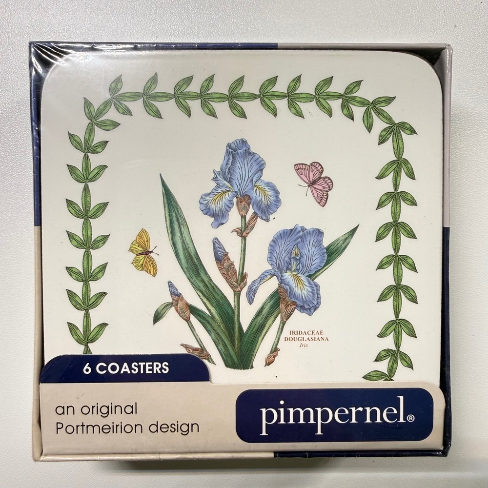 PORTMEIRION Pimpernel Botanic Garden Cork Backed Coasters 2 Sets of 6 Floral - Picture 2 of 8